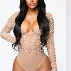 Nude Pearl bodysuit